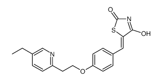 5-[[4-[2-(5-ethylpyridin-2-yl)ethoxy]phenyl]methylidene]-1,3-thiazolidine-2,4-dione结构式