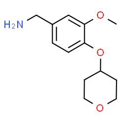 (3-Methoxy-4-((tetrahydro-2H-pyran-4-yl)oxy)phenyl)methanamine Structure