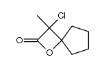 (+/-)-3-Chloro-3-methyl-1-oxaspiro[3.4]octan-2-one Structure