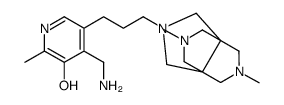 3,7-dimethyl-10-(3-(4-aminomethyl-5-hydroxy-6-methyl-3-pyridyl)propyl)-3,7,10-triazatricyclo(3.3.3.0(1,5))undecane Structure