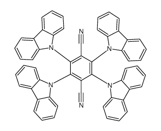 2,3,5,6-tetrakis(carbazol-9-yl)-1,4-dicyanobenzene Structure