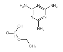 ethoxy-hydroxy-oxophosphanium,1,3,5-triazine-2,4,6-triamine结构式