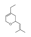 4-ethyl-2-(2-methylprop-1-enyl)-3,6-dihydro-2H-pyran结构式