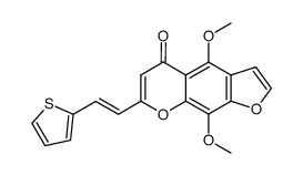 <2>Thienylmethylen-khellin结构式