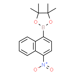 4,4,5,5-四甲基-2-(4-硝基萘-1-基)-1,3,2-二氧杂硼烷结构式