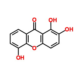 1,2,5-三羟基呫吨酮结构式