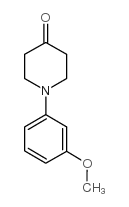 1-(3-甲氧基苯)哌啶-4-酮结构式