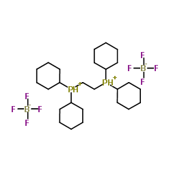1,2-双(二环己基膦基)乙烷双(四氟硼酸盐)结构式