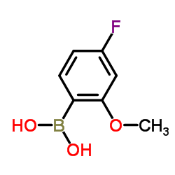4-氟-2-甲氧基苯硼酸结构式