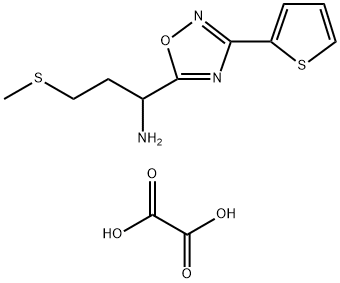 3-(甲硫基)-1-(3-(噻吩-2-基)-1,2,4-噁二唑-5-基)丙-1-胺草酸盐结构式