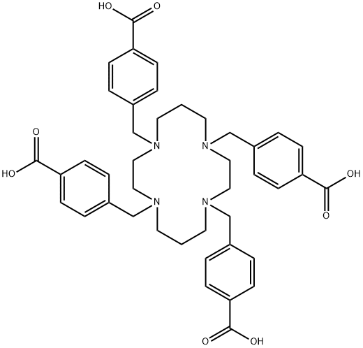 4,4',4'',4''-((1,4,8,11-四氮杂环十四烷-1,4,8,11-四基)四(亚甲基))四苯甲酸结构式