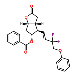 2H-环戊并[B]呋喃-2-酮,5-(苯甲酰氧基)-4-[(1E)-3,3-二氟-4-苯氧基-丁烯-1-基]六氢-,(3AR,4R,5R,6AS)-(...)结构式