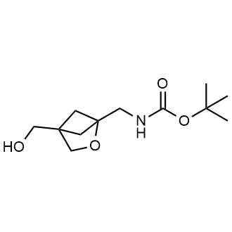 N-[[[4-(羟甲基)-2-氧杂双环[2.1.1]己-1-基]甲基]氨基甲酸叔丁酯结构式