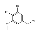 2-bromo-4-(hydroxymethyl)-6-methoxyphenol结构式