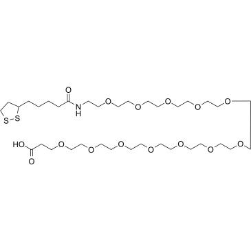 Lipoamido-PEG12-carboxylic Acid Structure