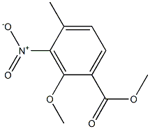 2-Methoxy-4-methyl-3-nitro-benzoic acid methyl ester结构式