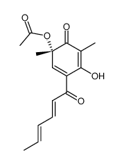 (6S)-6-O-acetylsorbicillinol结构式