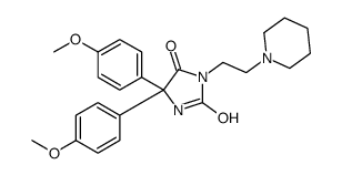 5,5-bis(4-methoxyphenyl)-3-[2-(1-piperidyl)ethyl]imidazolidine-2,4-dione结构式