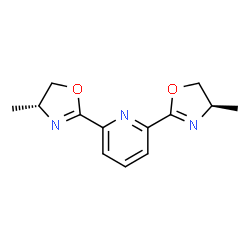 2,6-双((R)-4-甲基-4,5-二氢恶唑-2-基)吡啶结构式