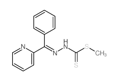 Hydrazinecarbodithioicacid, 2-(phenyl-2-pyridinylmethylene)-, methyl ester structure