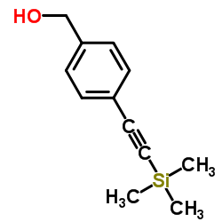 4-(三甲基硅基乙炔基)苄基甲醇结构式