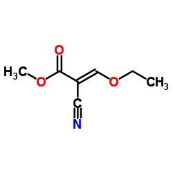 2-氰基-3-乙氧基-2-丙酸甲酯结构式