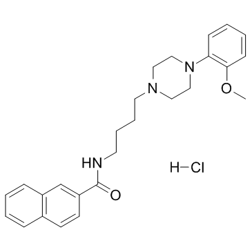 N-(4-(4-(2-甲氧基苯基)哌嗪-1-基)丁基)-2-萘甲酰胺盐酸盐结构式
