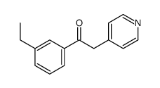 1-(3-ethylphenyl)-2-pyridin-4-ylethanone结构式