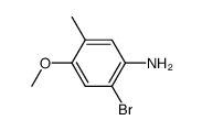 2-溴-4-甲氧基-5-甲基苯胺结构式