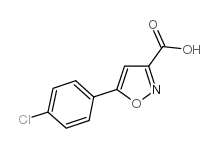 5-(4-氯苯基)异噁唑-3-羧酸结构式