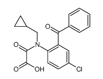 2-[2-benzoyl-4-chloro-N-(cyclopropylmethyl)anilino]-2-oxoacetic acid结构式