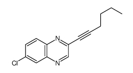 6-Chloro-2-(hex-1-yn-1-yl)quinoxaline Structure