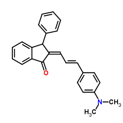 (2Z)-2-{(2E)-3-[4-(Dimethylamino)phenyl]-2-propen-1-ylidene}-3-phenyl-1-indanone Structure