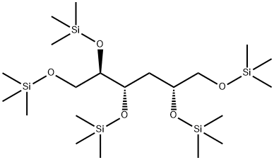 D-Ribo-Hexitol, 3-deoxy-1,2,4,5,6-pentakis-O-(trimethylsilyl)- Structure