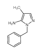 2-Benzyl-4-methyl-2H-pyrazol-3-ylamine Structure