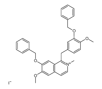 7-Benzyloxy-1-(3-benzyloxy-4-methoxy-benzyl)-6-methoxy-2-methyl-isoquinolinium; iodide Structure