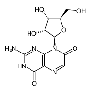 2-amino-8-β-D-ribofuranosyl-3H,8H-pteridine-4,7-dione结构式