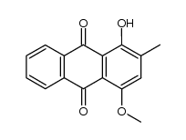 1-Hydroxy-4-methoxy-2-methyl-9,10-anthracenedione Structure