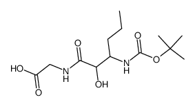 ({3-[(tert-butoxycarbonyl)amino]-2-hydroxyhexanoyl}amino)acetic acid Structure