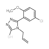 4-烯丙基-5-(5-氯-2-甲氧基苯基)-4H-1,2,4-噻唑-3-硫醇结构式