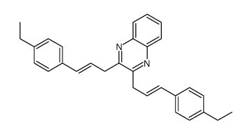 2,3-bis[3-(4-ethylphenyl)prop-2-enyl]quinoxaline结构式