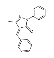 (Z)-4-benzylidene-3-methyl-1-phenyl-1H-pyrazolidinyl-5(4H)-ketone Structure