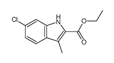 ethyl 6-chloro-3-methyl-1H-indole-2-carboxylate结构式