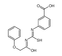 3-[(2-phenoxyacetyl)carbamothioylamino]benzoic acid Structure