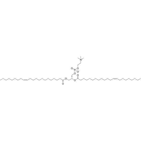 1,2-二芥酰基-sn-甘油-3-磷酰胆碱结构式