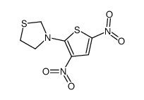 3-(3,5-dinitrothiophen-2-yl)-1,3-thiazolidine结构式