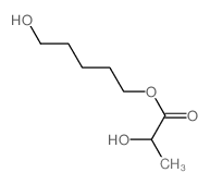 Propanoic acid,2-hydroxy-, 5-hydroxypentyl ester Structure