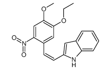 2-[2-(5-ethoxy-4-methoxy-2-nitrophenyl)ethenyl]-1H-indole结构式