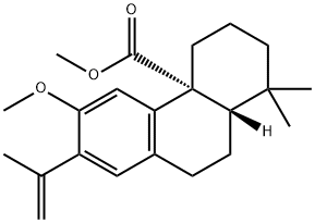 12-Methoxy-13-(1-methylvinyl)podocarpa-8,11,13-trien-20-oic acid methyl ester结构式