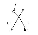 1-bromo-1,2,2,3-tetrafluoro-3-methoxycyclopropane结构式